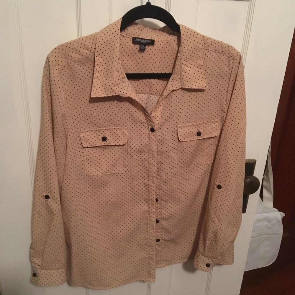 Notations button up blouse
